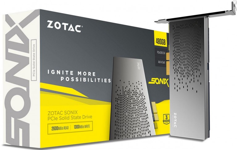 ZOTAC ประกาศออกรุ่น 480GB SONIX PCIE SSD พร้อมวางจำหน่าย