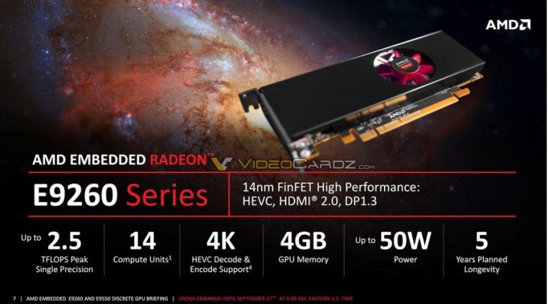 AMD เปิดตัว EMBEDDED Radeon E9550 และ E9260