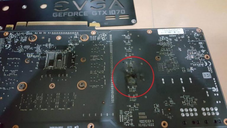 Nvidia GTX 1080 และ 1070 EVGA Cards ไหม้จากการ Overheating ร้อนเกิน ของ VRM