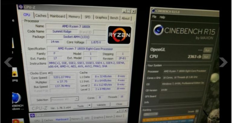 AMD Ryzen 7 1800X ทำลายสถิติโลกประเภท Multi-Thread – Overclocked ไปที่ 5.2 GHz ทั้ง 8 Cores