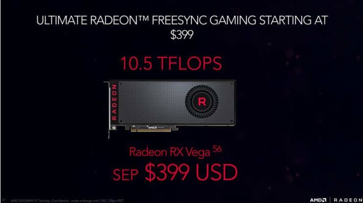 AMD Radeon RX Vega 56 ประสิทธิภาพเหนือกว่า GTX 1070ในการเล่นเกมส์