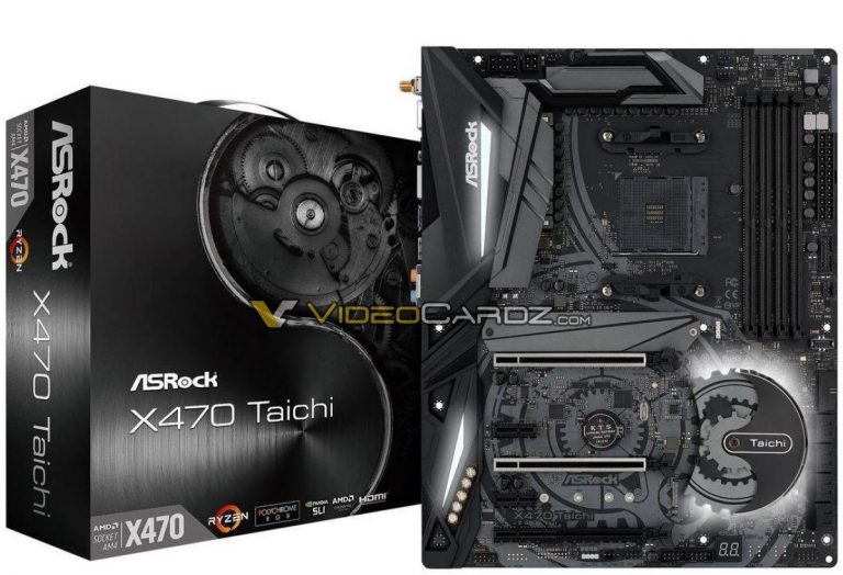 เปิดเผยภาพเมนบอร์ด ASROCK X470 Taichi (Ultimate) Series.