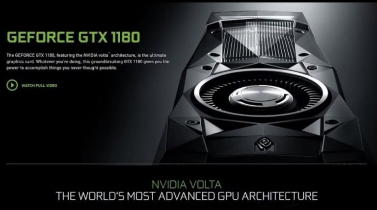 สเป็คเบื้องต้นการ์ดจอ NVIDIA GeForce GTX 1180 อัพเดทล่าสุด