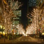 Nightscape in Tokyo, Japan.