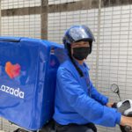 4. Rider with the new blue of Lazada Logistics reflects efficiency and reliability