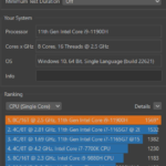 CINEBENCH R23 ON MUX