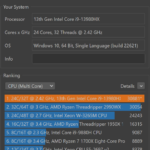 CINEBENCH R23 ON MUX