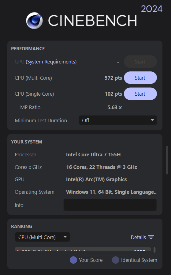 CINEBENCH R24 Extreme IT